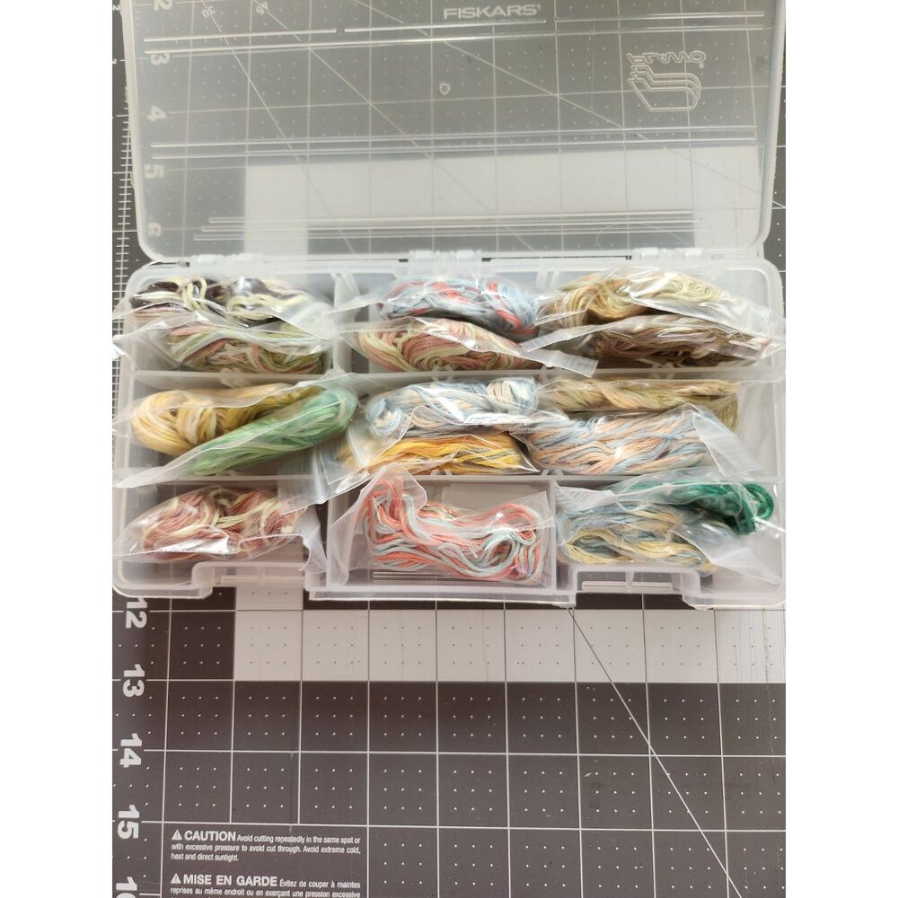 16 packs of Embroidery Floss w/Storage Case B33